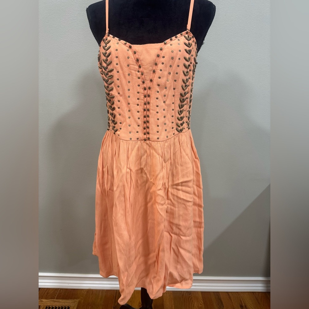 Peach Embellished Romeo & Juliet Couture Dress